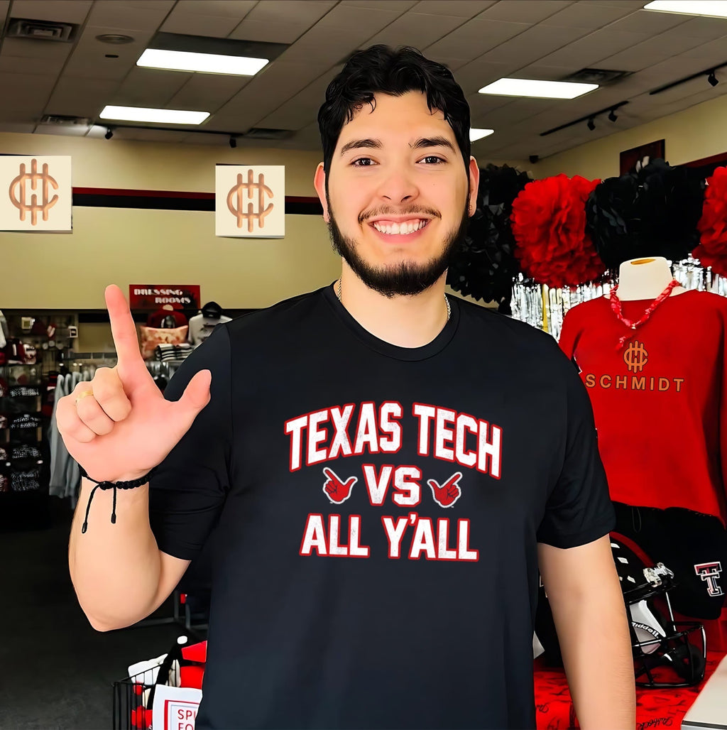 Texas tech vs all yall college football shirt Unisex T-shirt, Sweatshirt, Hoodie, Long Sleeve Tee - T-Shirt, Sweatshirt, Hoodie