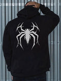 Spider Print Casual Regular Fit Drawstring Pocket Daily Spring & Fall Outdoor  T-Shirts, Hoodie, Sweatshirt - T-Shirt, Sweatshirt, Hoodie