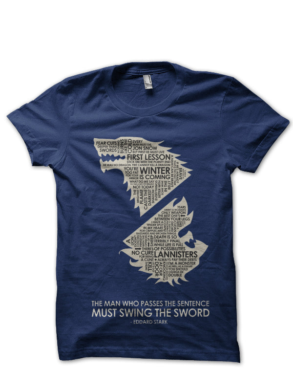 Eddard Stark Navy Blue T-Shirts, Hoodie, Sweatshirt - T-Shirt, Sweatshirt, Hoodie