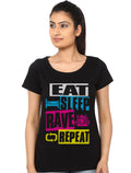 Eat Sleep Rave Repeat Black GirlS Top T-Shirts, Hoodie, Sweatshirt - T-Shirt, Sweatshirt, Hoodie