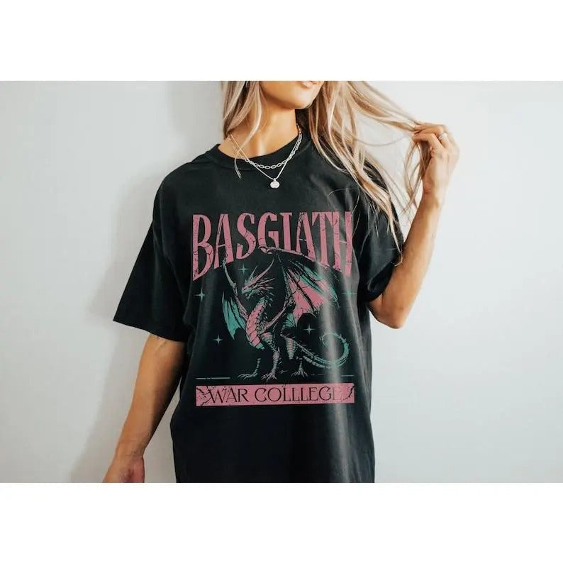 Fourth Wing Basgiath War College Shirt Fourth Wing Fantasy Book Lover Shirt Iron Flame Fourth Wing Dragon Rider Shirt T-Shirts, Hoodie, Sweatshirt - T-Shirt, Sweatshirt, Hoodie