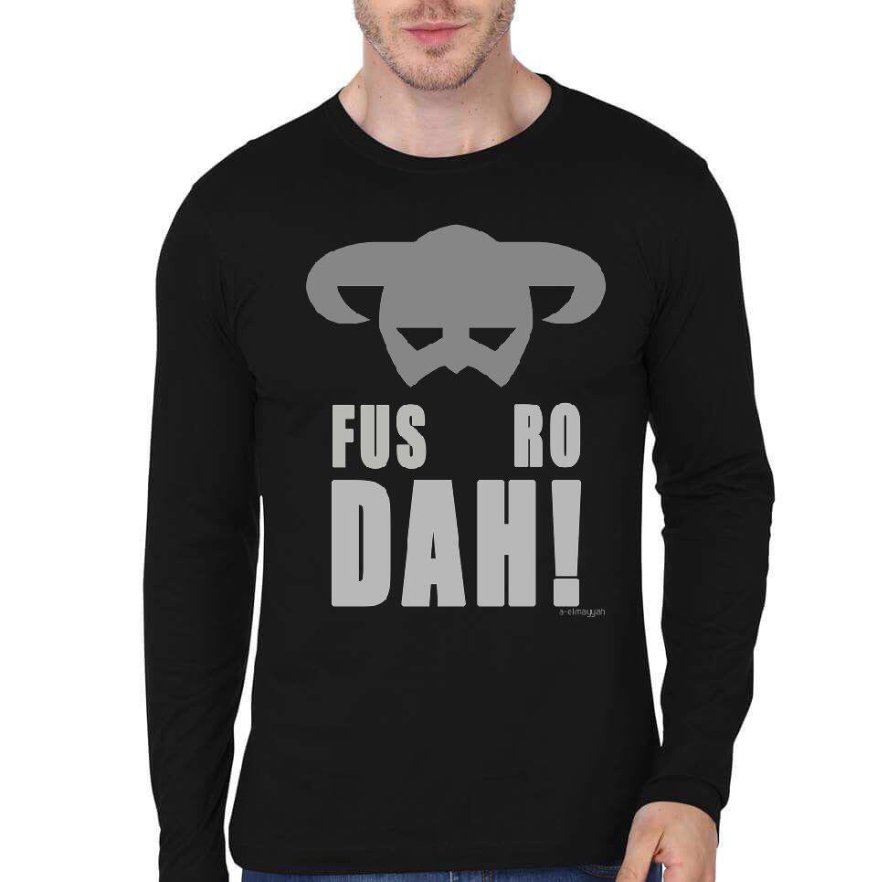 Fus Ro Dah Black Full Sleeve T-Shirts, Hoodie, Sweatshirt - T-Shirt, Sweatshirt, Hoodie