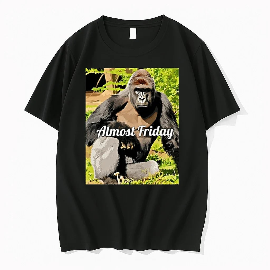 Harambe Built Different Almost Friday 0 Tshirts Sweater Unisex T-shirt, Sweatshirt, Hoodie, Long Sleeve Tee - T-Shirt, Sweatshirt, Hoodie