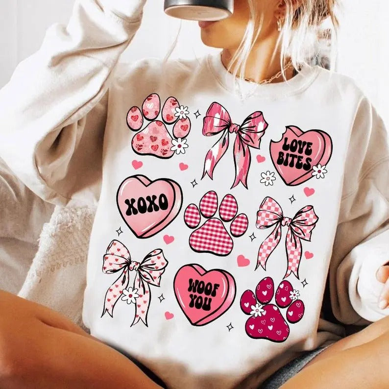Dog Mama Coquette Dog Valentine Dog Mom Valentine Valentine Coquette Bow Dog Lover Dog Mom Valentine Checkered T-Shirts, Hoodie, Sweatshirt - T-Shirt, Sweatshirt, Hoodie