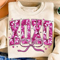 Valentine XOXO Coquette Sparkly Glitter Shirt Shirt Xoxo Pink Faux Sequins Valentines T-Shirts, Hoodie, Sweatshirt - T-Shirt, Sweatshirt, Hoodie