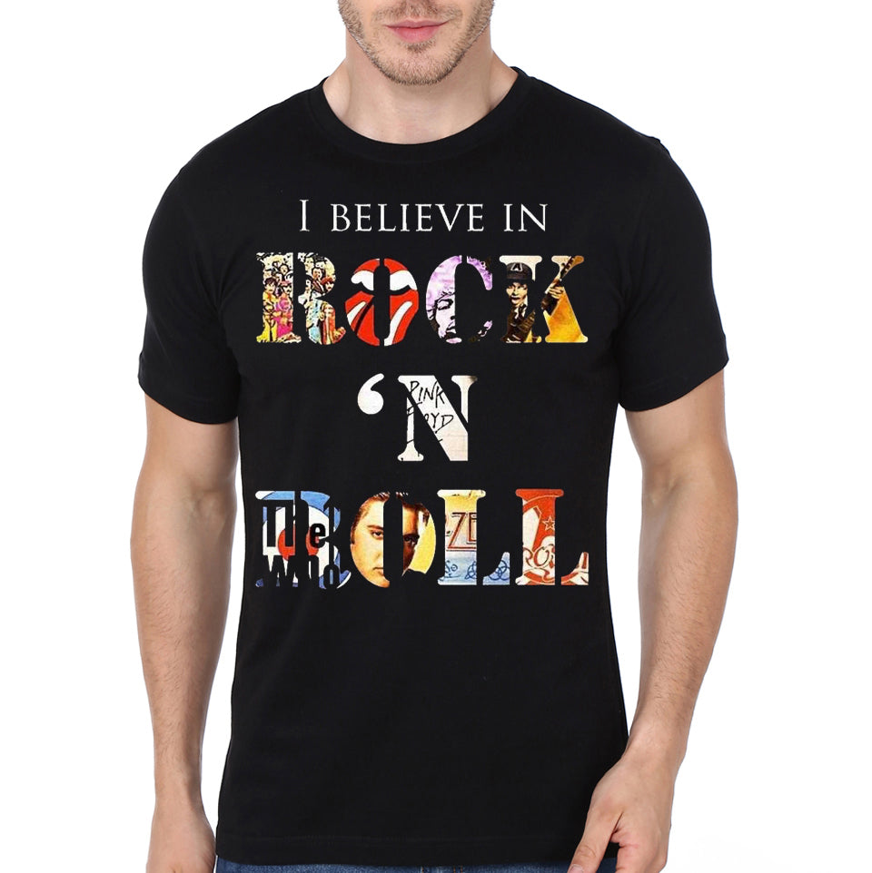 I Believe Rock N Roll Black Half Sleeve T-Shirts, Hoodie, Sweatshirt - T-Shirt, Sweatshirt, Hoodie