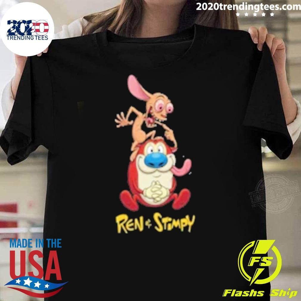 Ren & Stimpy Classic Stack Pose Iconic Shirt Unisex T-shirt, Sweatshirt, Hoodie, Long Sleeve Tee - T-Shirt, Sweatshirt, Hoodie