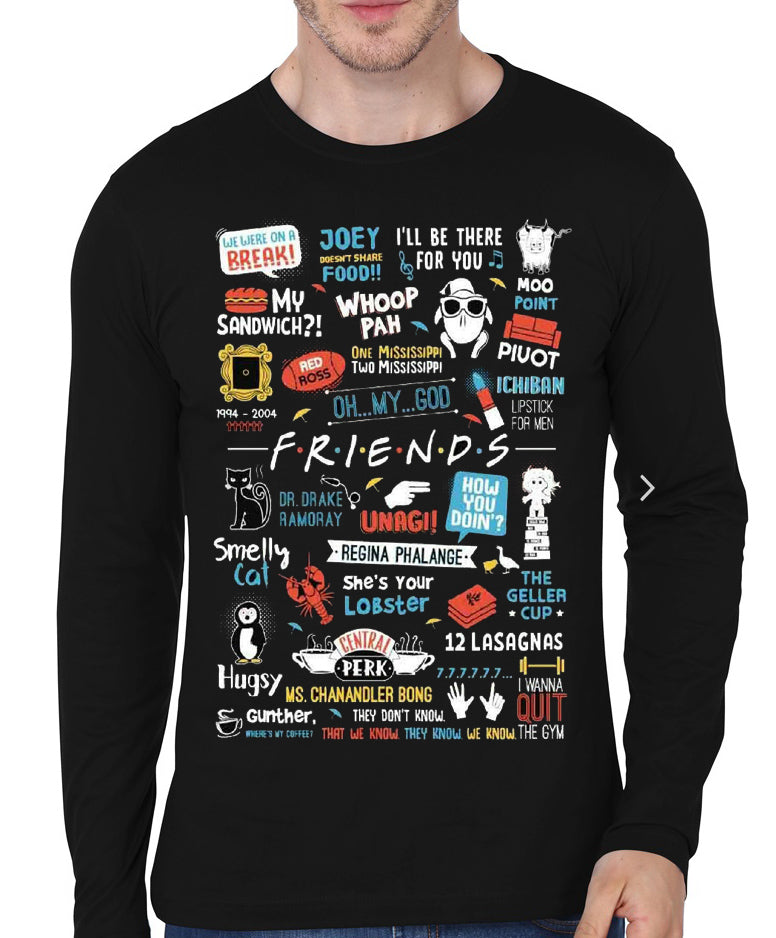 Friends Full Sleeve Black T-Shirts, Hoodie, Sweatshirt - T-Shirt, Sweatshirt, Hoodie