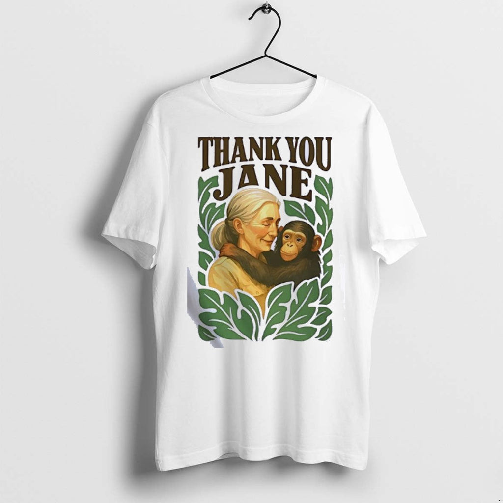 Kcybyyzo Rip Jane Goodall Thank You Jane T Shirts Unisex T-shirt, Sweatshirt, Hoodie, Long Sleeve Tee - T-Shirt, Sweatshirt, Hoodie