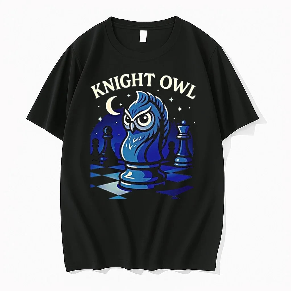 Knight Owl Chess Graphic 0 Tshirts Sweater Unisex T-shirt, Sweatshirt, Hoodie, Long Sleeve Tee - T-Shirt, Sweatshirt, Hoodie