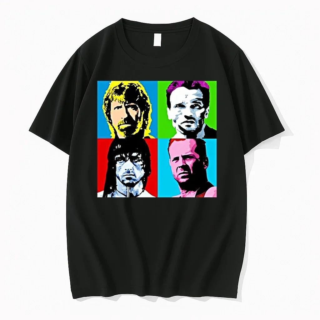 Latest Action Heroes 1980s Portrait Classic 0 Tshirts Sweater Unisex T-shirt, Sweatshirt, Hoodie, Long Sleeve Tee - T-Shirt, Sweatshirt, Hoodie