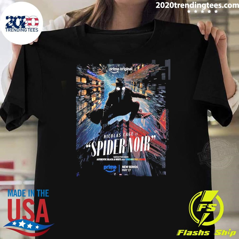 Spider-Noir Starring Nicolas Cage New Series True Hue Full Color Version Shirt Unisex T-shirt, Sweatshirt, Hoodie, Long Sleeve Tee - T-Shirt, Sweatshirt, Hoodie