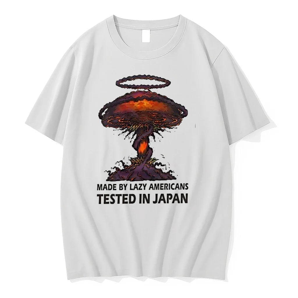 Made By Lazy Americans Tested In Japan 0 Tshirts Sweater Unisex T-shirt, Sweatshirt, Hoodie, Long Sleeve Tee - T-Shirt, Sweatshirt, Hoodie