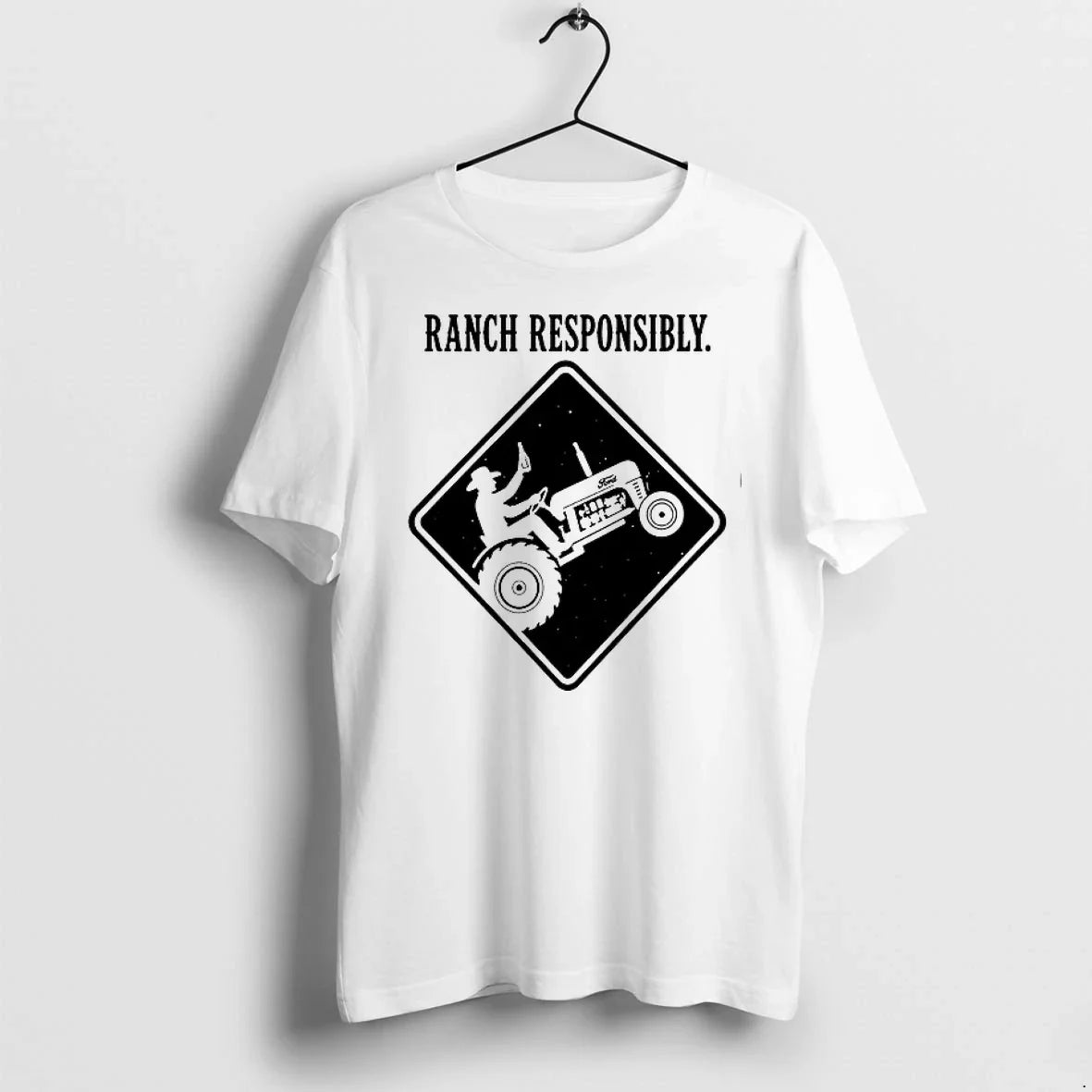 Man Is Driving A Farm Tractor While Drinking Alcohol Ranch Responsibly 0 Tshirts Sweater Unisex T-shirt, Sweatshirt, Hoodie, Long Sleeve Tee - T-Shirt, Sweatshirt, Hoodie