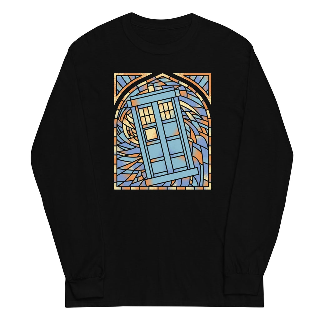 Stained Glass Police Box Long Sleeve T-Shirts, Hoodie, Sweatshirt - T-Shirt, Sweatshirt, Hoodie