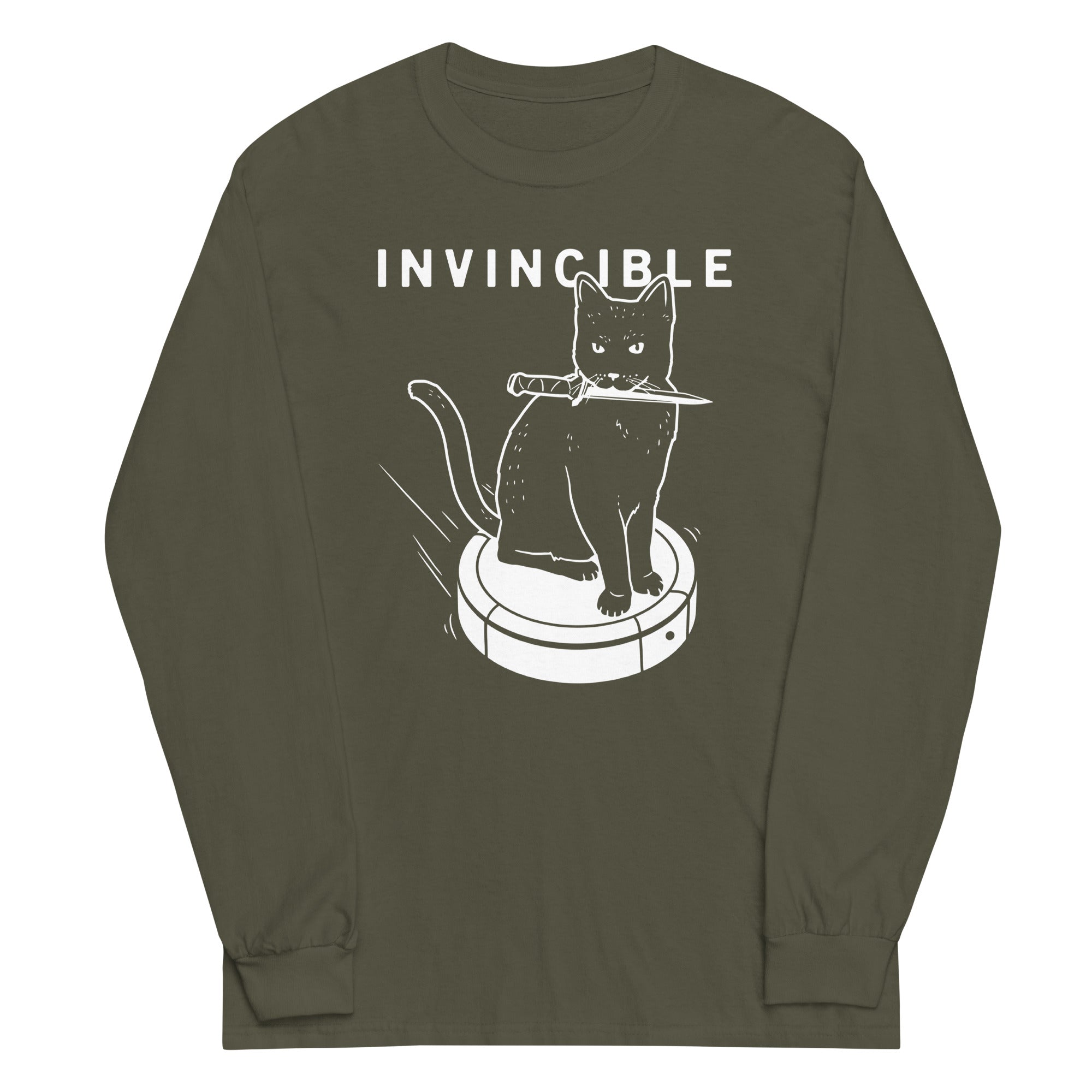Invincible Cat Long Sleeve T-Shirts, Hoodie, Sweatshirt - T-Shirt, Sweatshirt, Hoodie