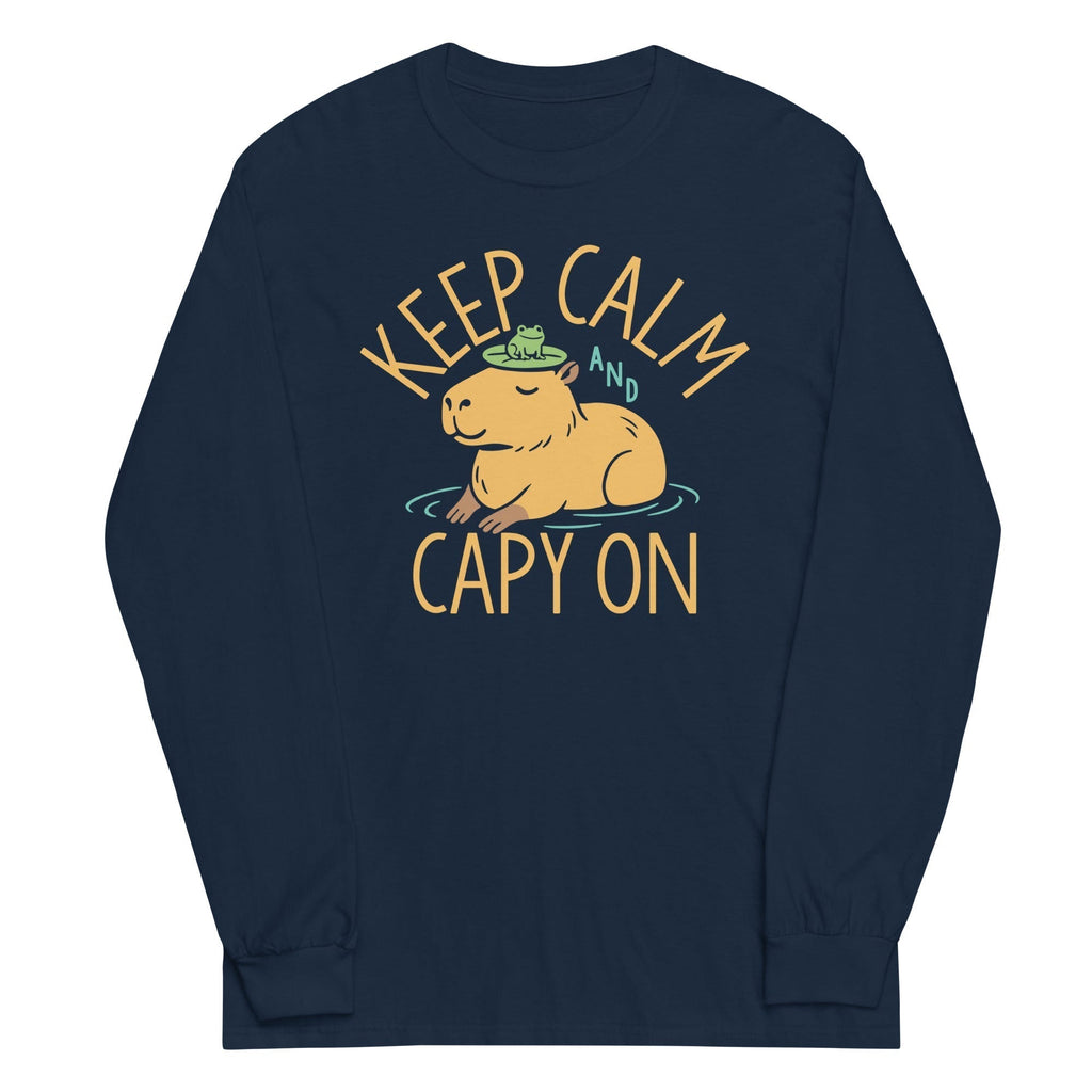 Keep Calm Capy Long Sleeve T-Shirts, Hoodie, Sweatshirt - T-Shirt, Sweatshirt, Hoodie