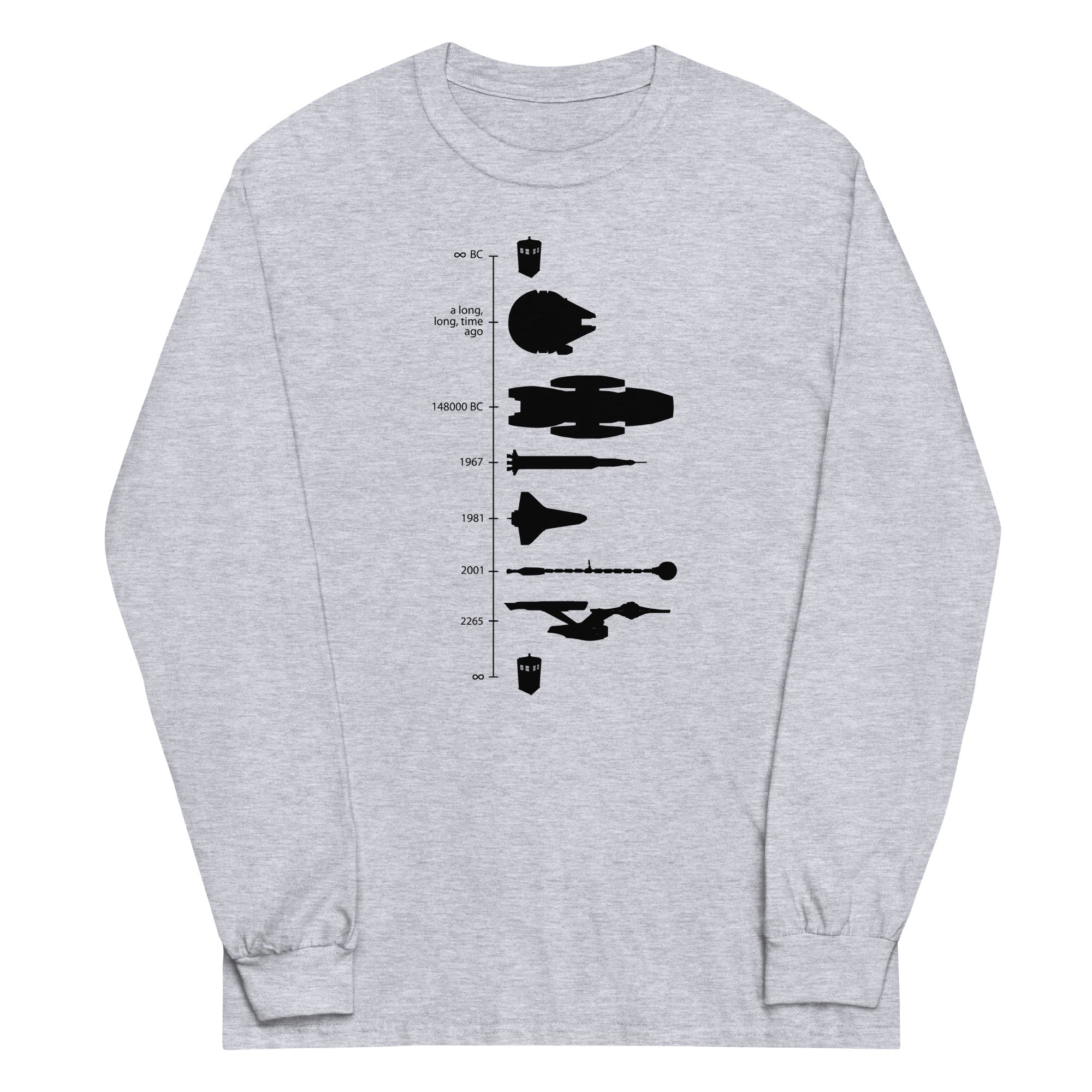 Space Ship Timeline Long Sleeve T-Shirts, Hoodie, Sweatshirt - T-Shirt, Sweatshirt, Hoodie