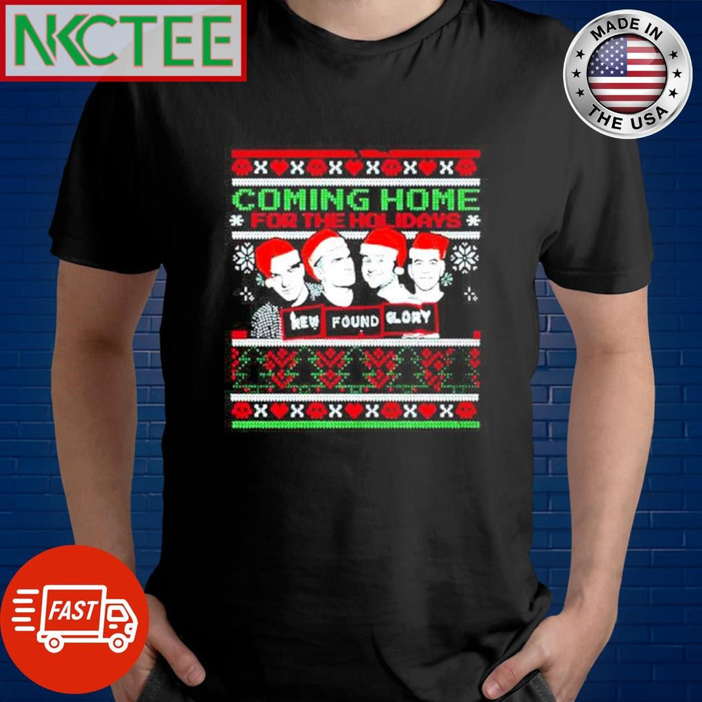 ming Home For The Holiday New Found Glory Ugly Christmas shirt Unisex T-shirt, Sweatshirt, Hoodie, Long Sleeve Tee - T-Shirt, Sweatshirt, Hoodie