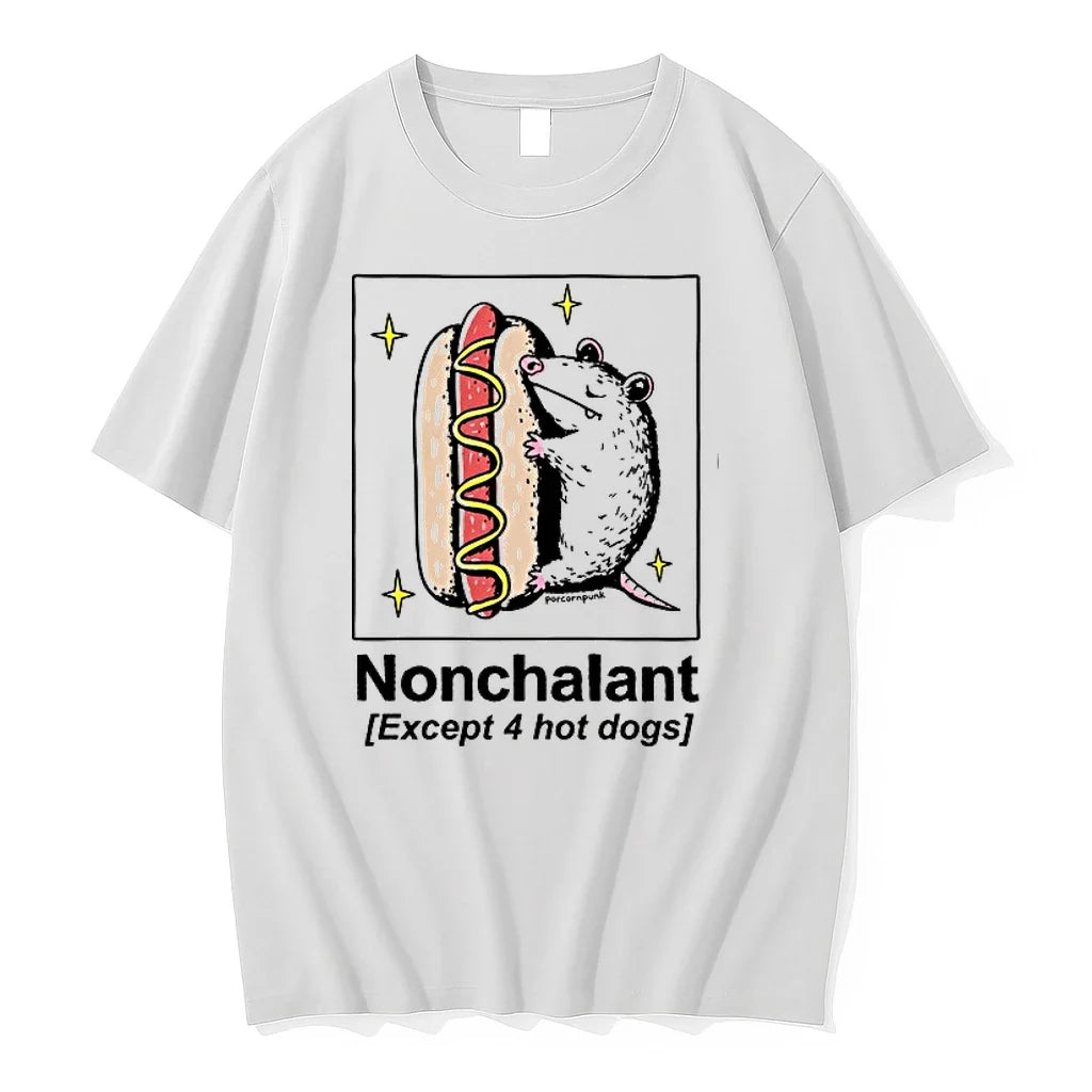 Mouse Nonchalant Except 4 Hot Dogs 0 Tshirts Sweater Unisex T-shirt, Sweatshirt, Hoodie, Long Sleeve Tee - T-Shirt, Sweatshirt, Hoodie
