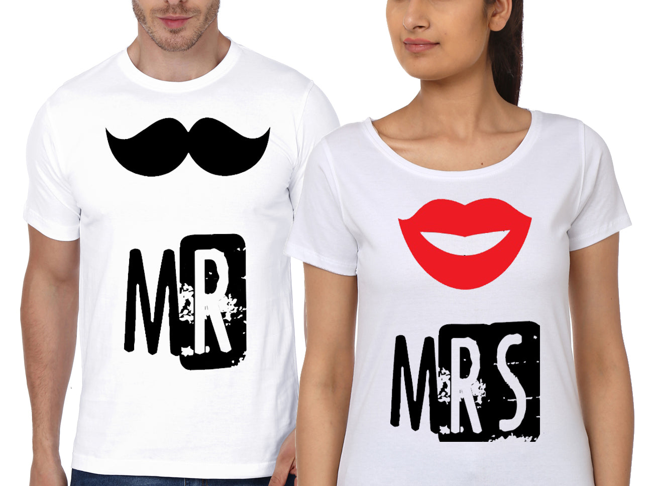 Mr & Mrs Couple White T-Shirts, Hoodie, Sweatshirt - T-Shirt, Sweatshirt, Hoodie
