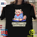 Raccoon Emotionally Exhausted Cartoon Shirt Unisex T-shirt, Sweatshirt, Hoodie, Long Sleeve Tee - T-Shirt, Sweatshirt, Hoodie