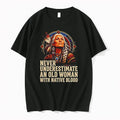 Native American Woman Never Underestimate An Old Woman With Native Blood 0 Tshirts Sweater - T-Shirt, Sweatshirt, Hoodie