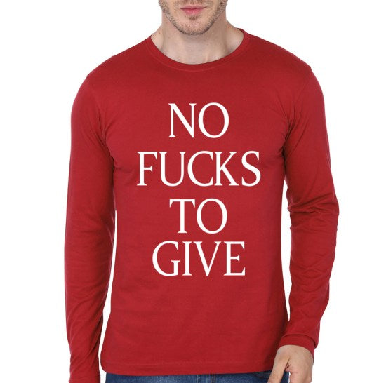 No Fucks Give Red Full Sleeve T-Shirts, Hoodie, Sweatshirt - T-Shirt, Sweatshirt, Hoodie
