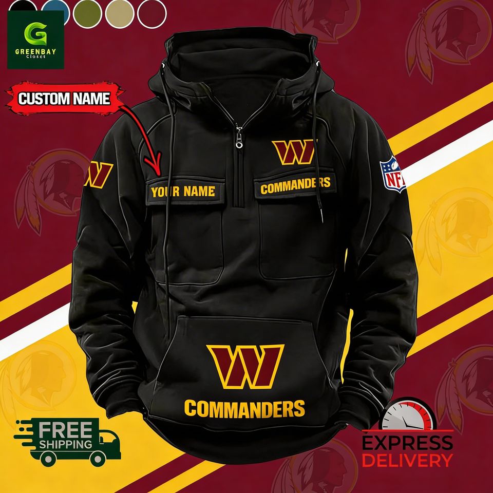 Washington Commanders Personalized 2D Vintage Men Hoodie Unisex T-shirt, Sweatshirt, Hoodie, Long Sleeve Tee - T-Shirt, Sweatshirt, Hoodie