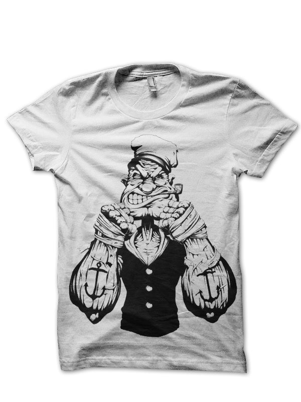 Popeye Fighter White T-Shirts, Hoodie, Sweatshirt - T-Shirt, Sweatshirt, Hoodie