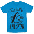 Bite People Hail Satan Shark T-Shirts, Hoodie, Sweatshirt - T-Shirt, Sweatshirt, Hoodie