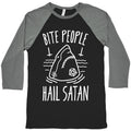 Bite People Hail Satan Shark (White) Baseball T-Shirts, Hoodie, Sweatshirt - T-Shirt, Sweatshirt, Hoodie