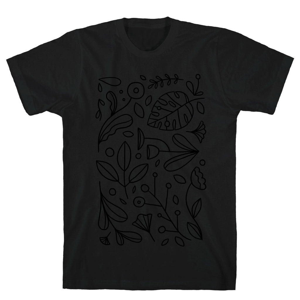 Black White Plant Pattern T-Shirts, Hoodie, Sweatshirt - T-Shirt, Sweatshirt, Hoodie