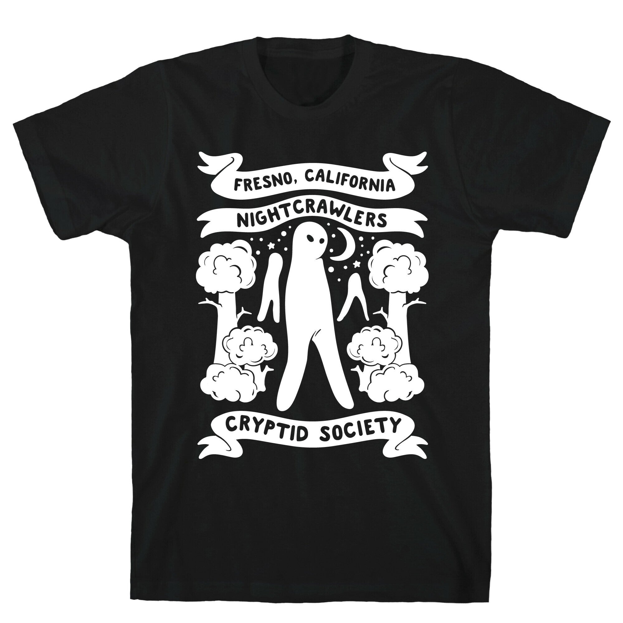 Fresno Nightcrawlers Cryptid Society White Print T-Shirts, Hoodie, Sweatshirt - T-Shirt, Sweatshirt, Hoodie