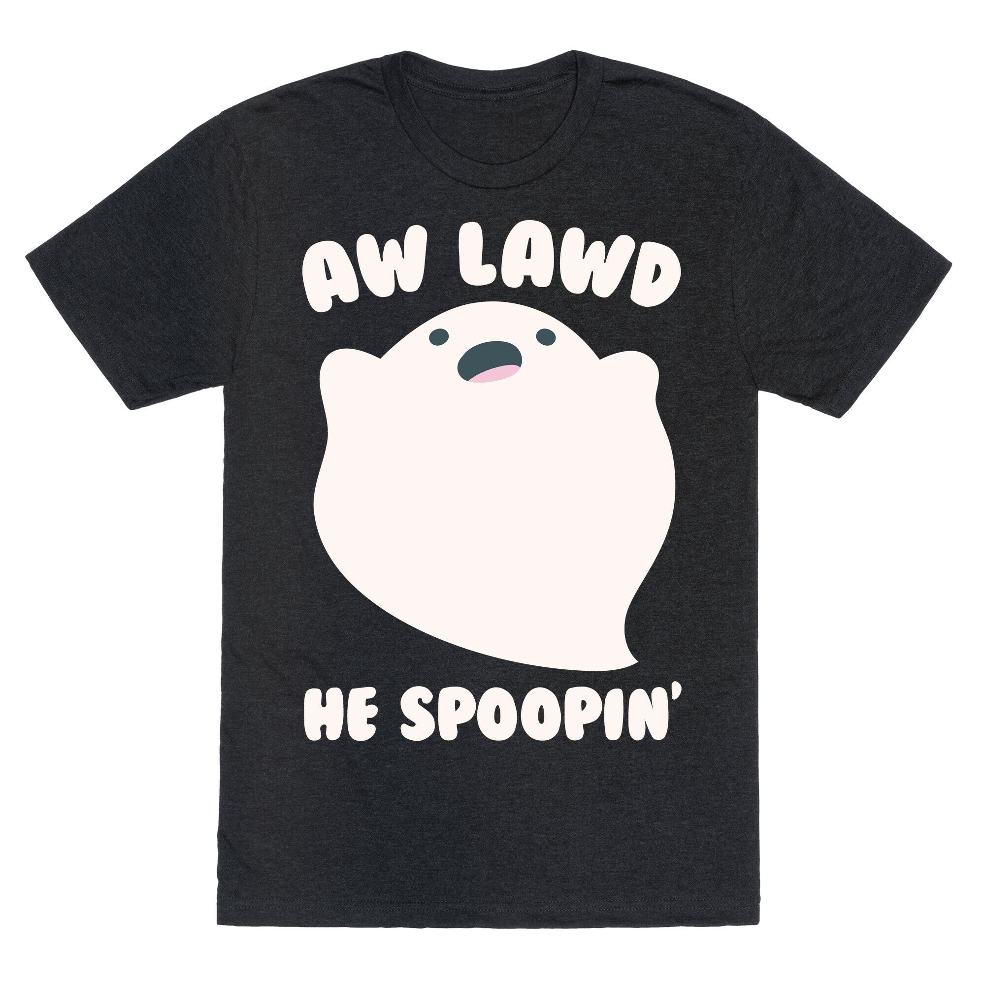 Aw Lawd He Spoopin' Ghost Parody White Print Triblend T-Shirts, Hoodie, Sweatshirt - T-Shirt, Sweatshirt, Hoodie