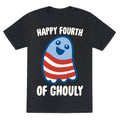 Happy Fourth Ghouly White Print Triblend T-Shirts, Hoodie, Sweatshirt - T-Shirt, Sweatshirt, Hoodie