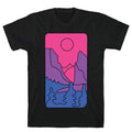Groovy Pride Flag Landscapes: Bi Flag Style001 T-Shirts, Hoodie, Sweatshirt - T-Shirt, Sweatshirt, Hoodie