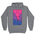 Groovy Pride Flag Landscapes: Bi Flag T-Shirts, Hoodie, Sweatshirt - T-Shirt, Sweatshirt, Hoodie