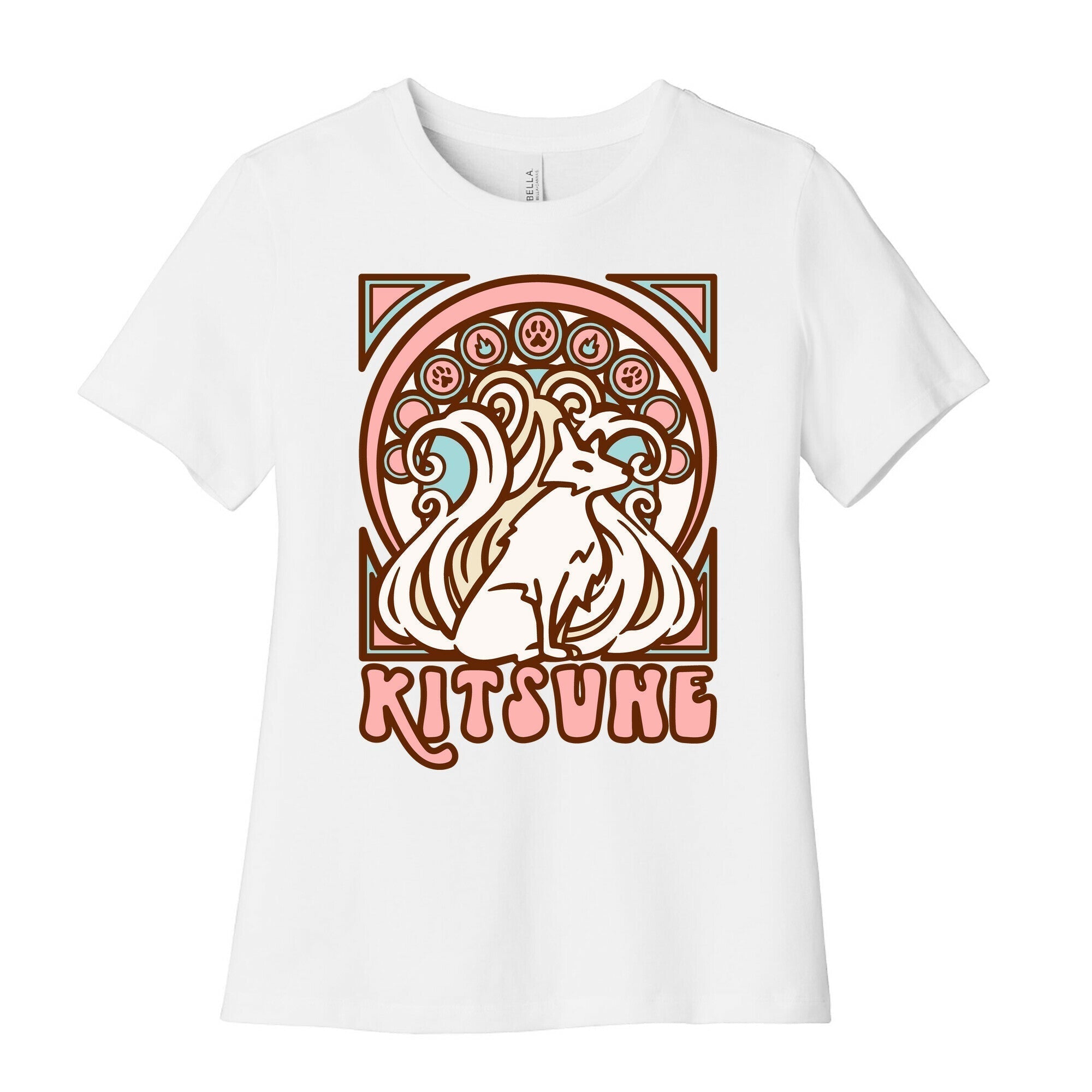 Art Nouveau Kitsune Cotton T-Shirts, Hoodie, Sweatshirt - T-Shirt, Sweatshirt, Hoodie