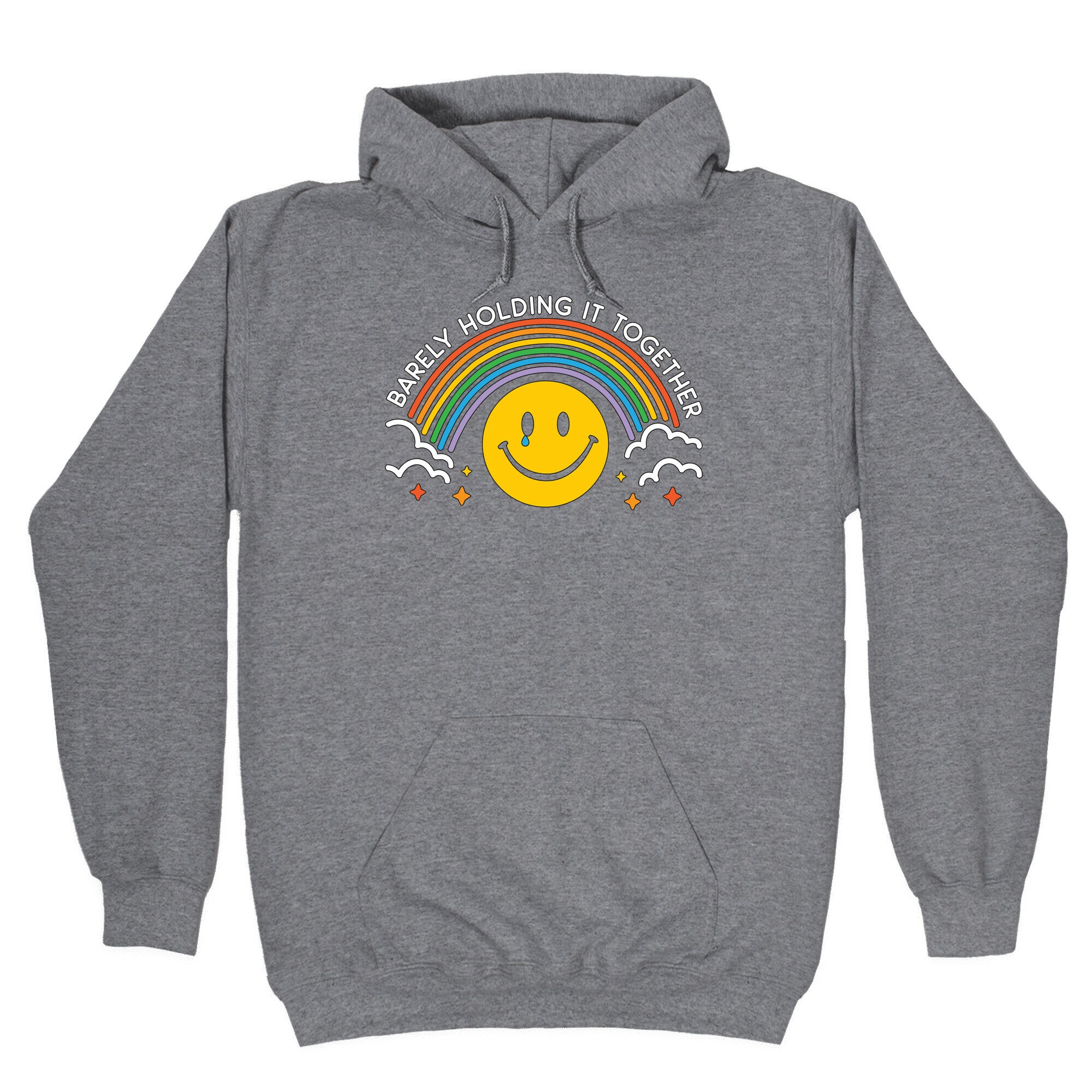 Barely Holding Together Rainbow Smiley T-Shirts, Hoodie, Sweatshirt - T-Shirt, Sweatshirt, Hoodie