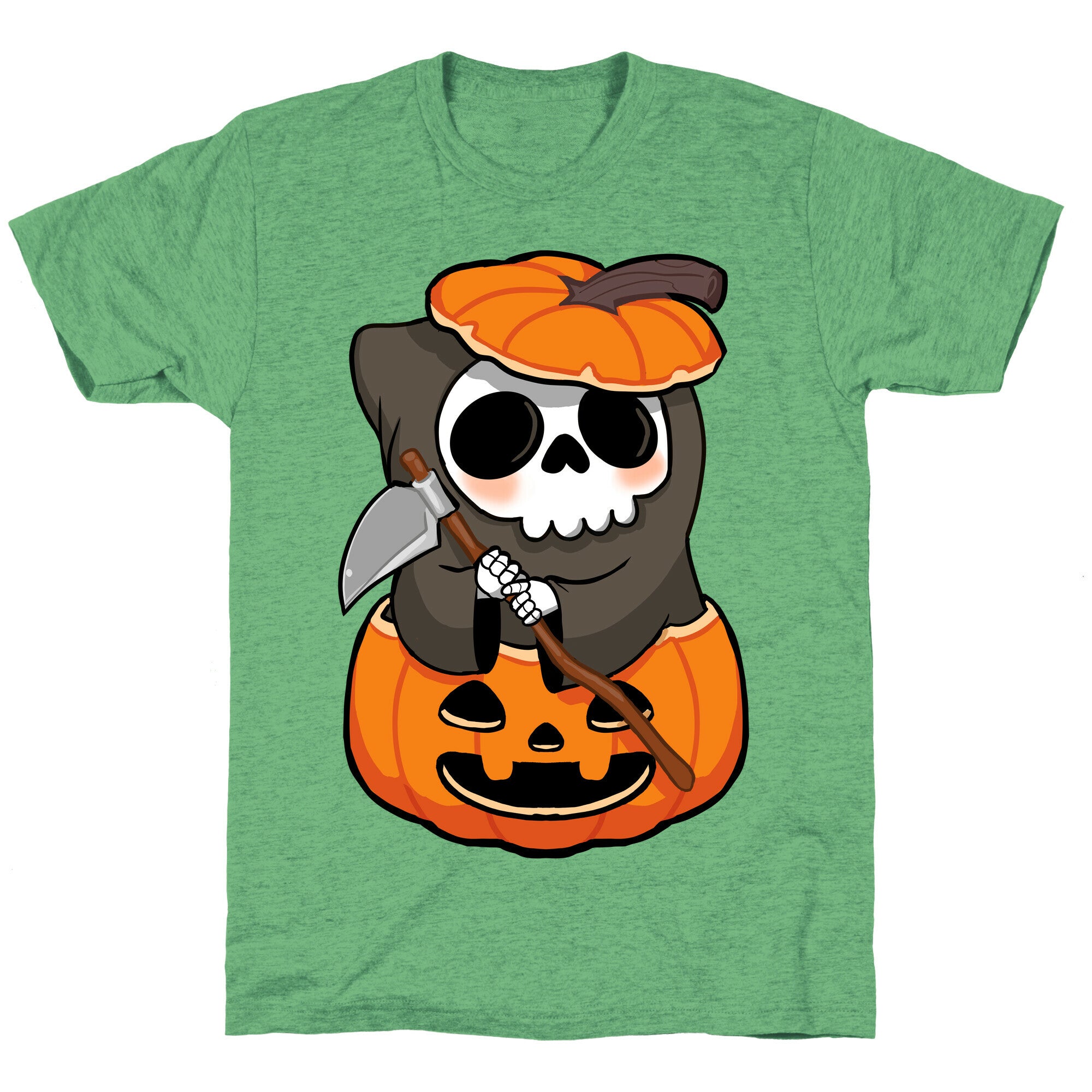 Cute Halloween Grim Reaper Triblend T-Shirts, Hoodie, Sweatshirt - T-Shirt, Sweatshirt, Hoodie