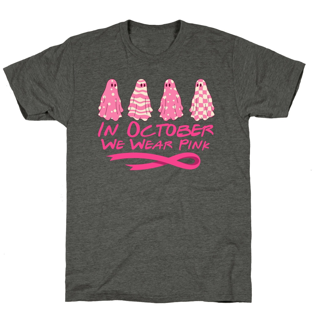 Ghost October Breast Cancer Awareness Triblend T-Shirts, Hoodie, Sweatshirt - T-Shirt, Sweatshirt, Hoodie
