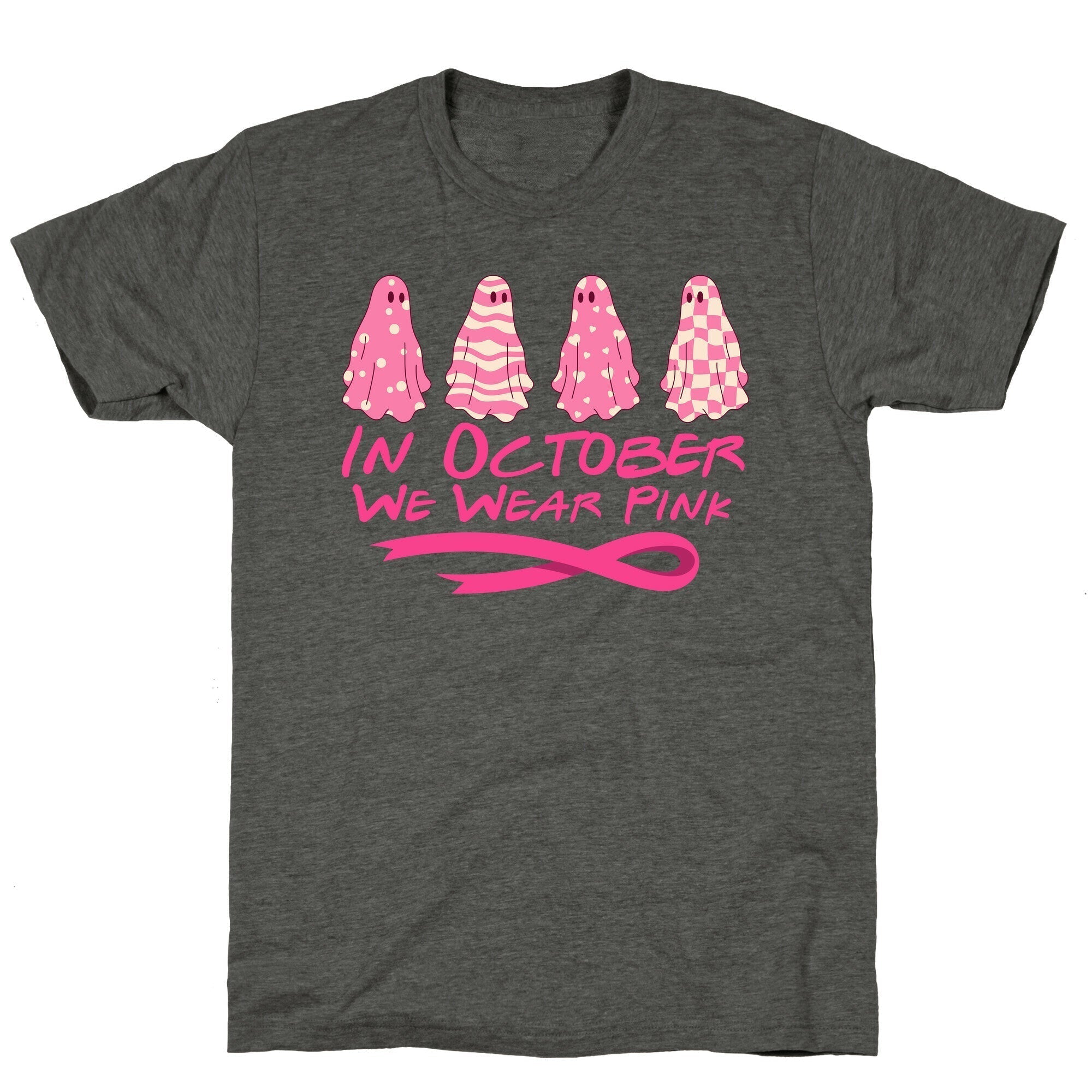Ghost October Breast Cancer Awareness Triblend T-Shirts, Hoodie, Sweatshirt - T-Shirt, Sweatshirt, Hoodie