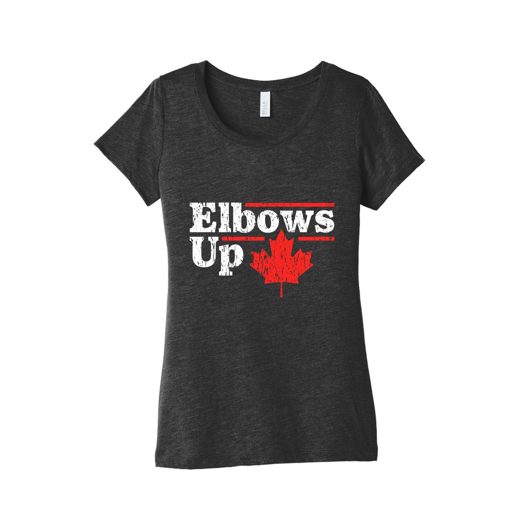 Elbows Up Canada Leaf Triblend T-Shirts, Hoodie, Sweatshirt - T-Shirt, Sweatshirt, Hoodie