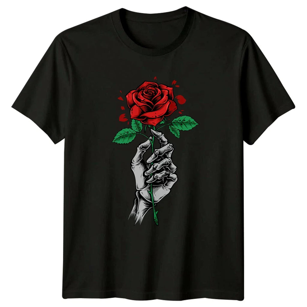 Love Endures Skeleton Hand Rose T-Shirt Skeleton Rose Gothic Romance Gift Unisex T-shirt, Sweatshirt, Hoodie, Long Sleeve Tee - T-Shirt, Sweatshirt, Hoodie