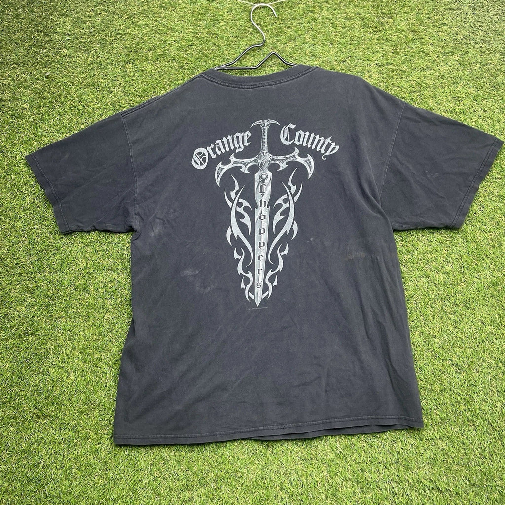 Vintage 2004 Orange County Choppers Shirt Mens XL Faded Y2K 2000s Grunge Sword Unisex T-shirt, Sweatshirt, Hoodie, Long Sleeve Tee - T-Shirt, Sweatshirt, Hoodie