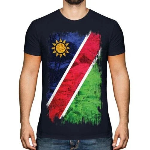 NAMIBIA GRUNGE FLAG MENS T-SHIRT TEE TOP NAMIBIAN SHIRT FOOTBALL JERSEY GIFT Unisex T-shirt, Sweatshirt, Hoodie, Long Sleeve Tee - T-Shirt, Sweatshirt, Hoodie