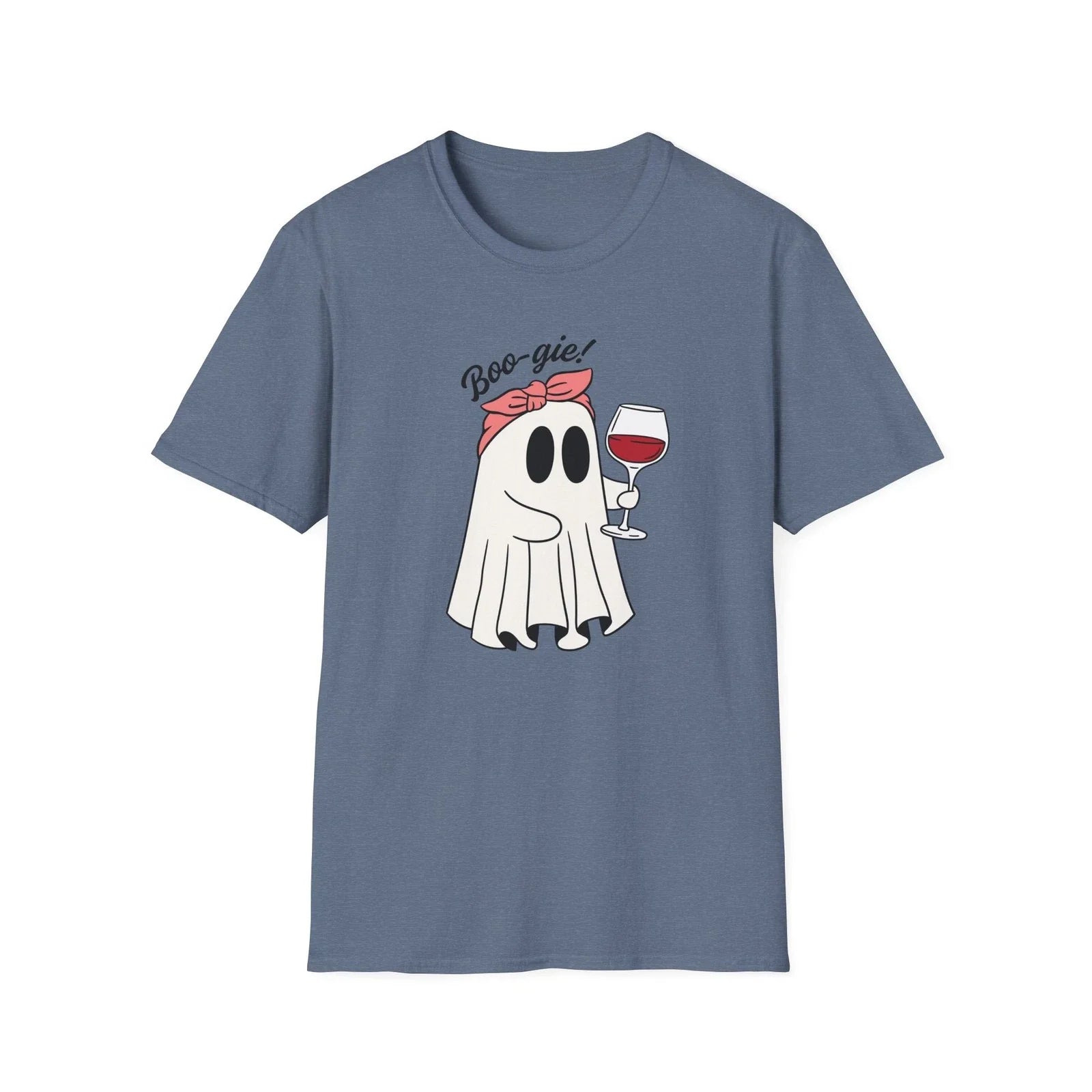 Boo-gie Ghost Unisex T-Shirt, Halloween Shirt, Cute Ghost Tee, Wine Lover Unisex T-shirt, Sweatshirt, Hoodie, Long Sleeve Tee - T-Shirt, Sweatshirt, Hoodie