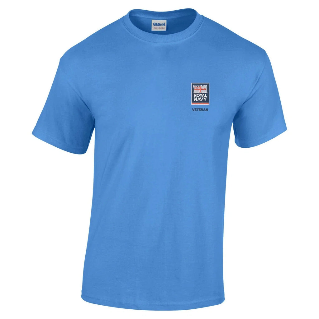 OFFICIAL Royal Navy Armed Forces Veteran Embroidered 100% Cotton T-Shirt Unisex T-shirt, Sweatshirt, Hoodie, Long Sleeve Tee - T-Shirt, Sweatshirt, Hoodie