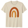 Boho Minimalist Earth Tone Rainbow T-Shirt Minimalist Rainbow Abstract Art Unisex T-shirt, Sweatshirt, Hoodie, Long Sleeve Tee - T-Shirt, Sweatshirt, Hoodie